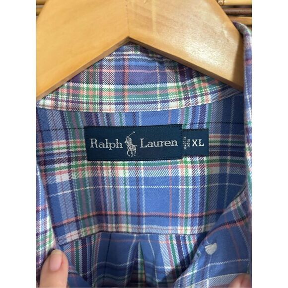 Ralph Lauren Extra Large (XL) Pastel Plaid Long Sleeve Button - Picture 7 of 7